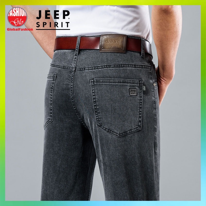 JEEP SPIRIT Men Long Jeans Seluar Jeans Lelaki Panjang Straight Cut celana Thin Denim Jean 直筒牛仔褲男