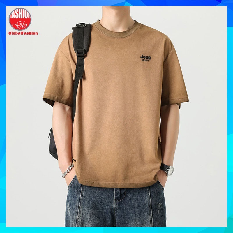 JEEP SPIRIT TShirt Men Baju T Shirt Lelaki Short Sleeve Loose Fit Cotton Summer Plain Tee 短袖t恤男