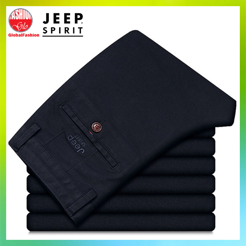 JEEP SPIRIT Men Long Pants Celana Panjang Lelaki Seluar Panjang Lelaki Straight Cut Pants Long Trousers Global Fashion