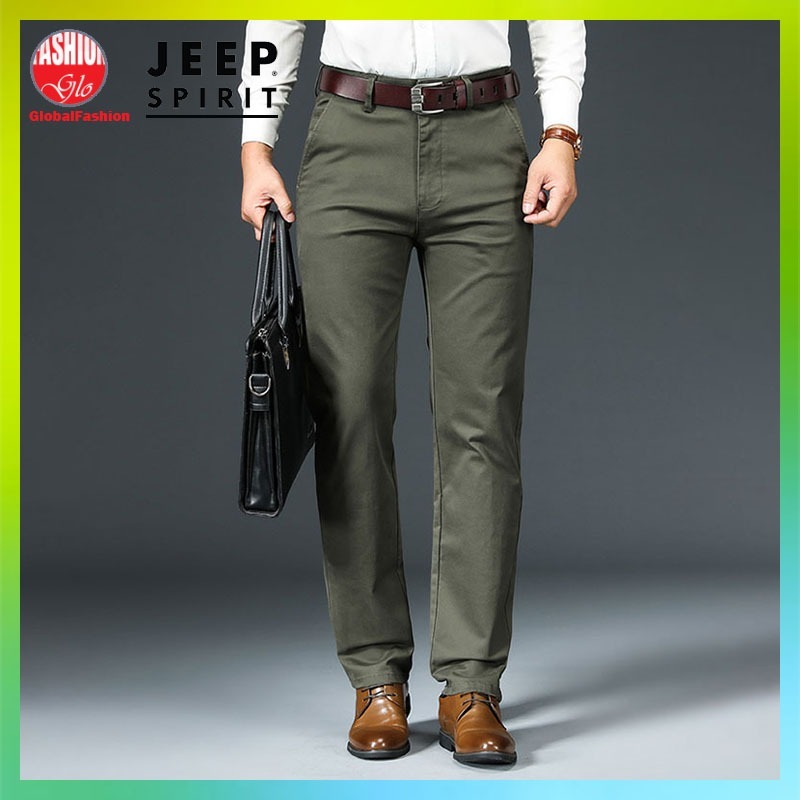 JEEP SPIRIT Long Pants Men Seluar Panjang Lelaki Straight Cut Celana Panjang Office Pants Selua Slack Trousers Size 29 to 44