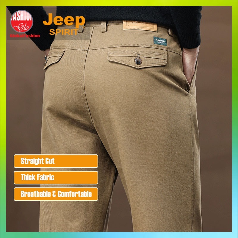 JEEP SPIRIT Men Long Pants Seluar Lelaki Panjang Straight Cut Office Trousers Work Celana 直筒長褲男