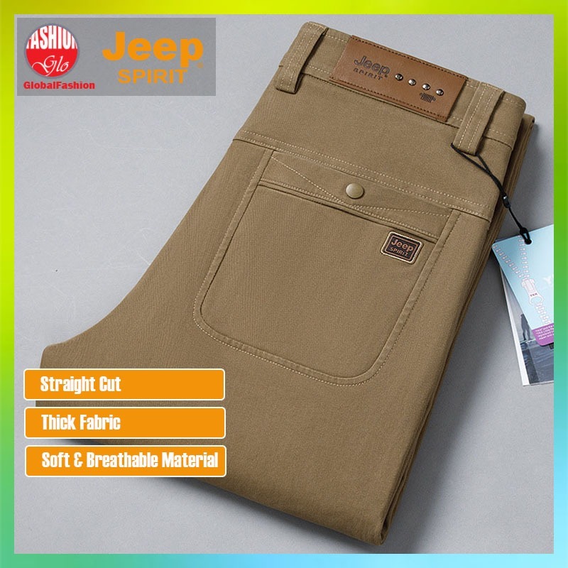 JEEP SPIRIT Men Long Pants Seluar Lelaki Panjang Straight Cut Office Trousers Work Celana 直筒西裝長褲男