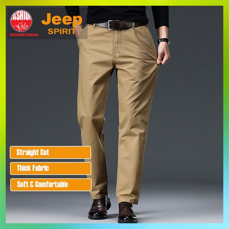 JEEP SPIRIT Men Long Pants Seluar Lelaki Panjang Straight Cut Office Trousers Work Celana 直筒西裝長褲男