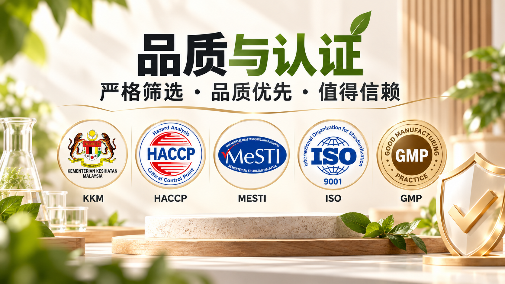 Premium Quality Certifications Banner