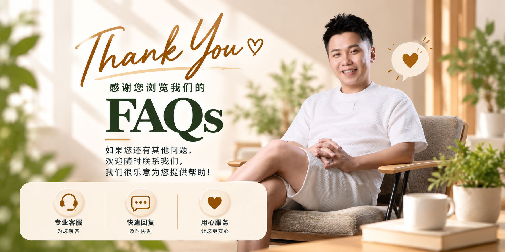 Warm Thank You FAQ Banner