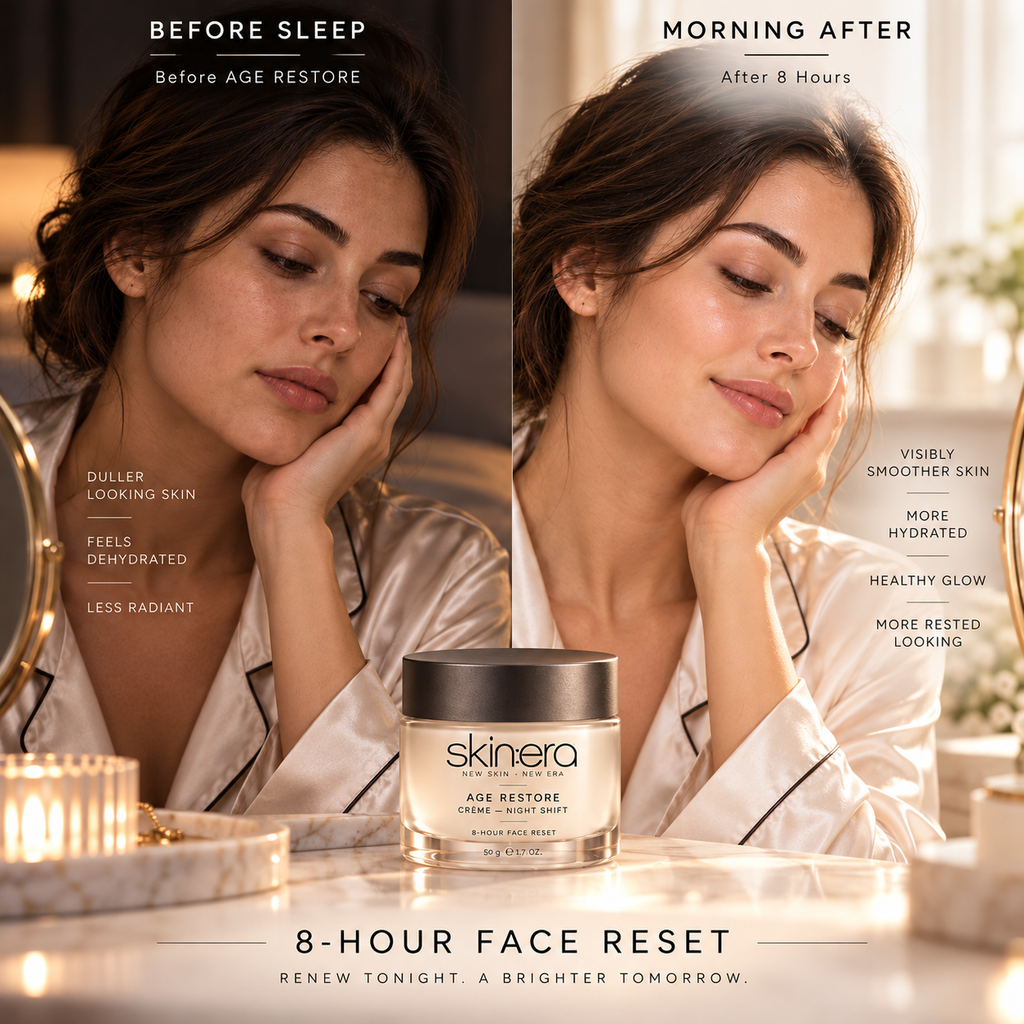 Before-and-After Overnight Skin Glow