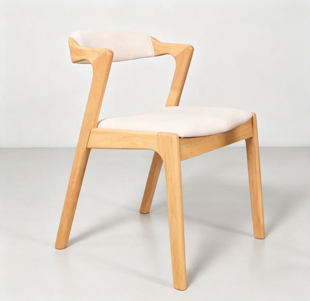 DARA DINING CHAIR II - CUSHION BACK (RT 1047-CHR) - BEIGE