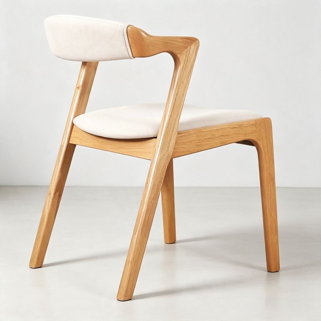 DARA DINING CHAIR II - CUSHION BACK (RT 1047-CHR) - BEIGE - 2