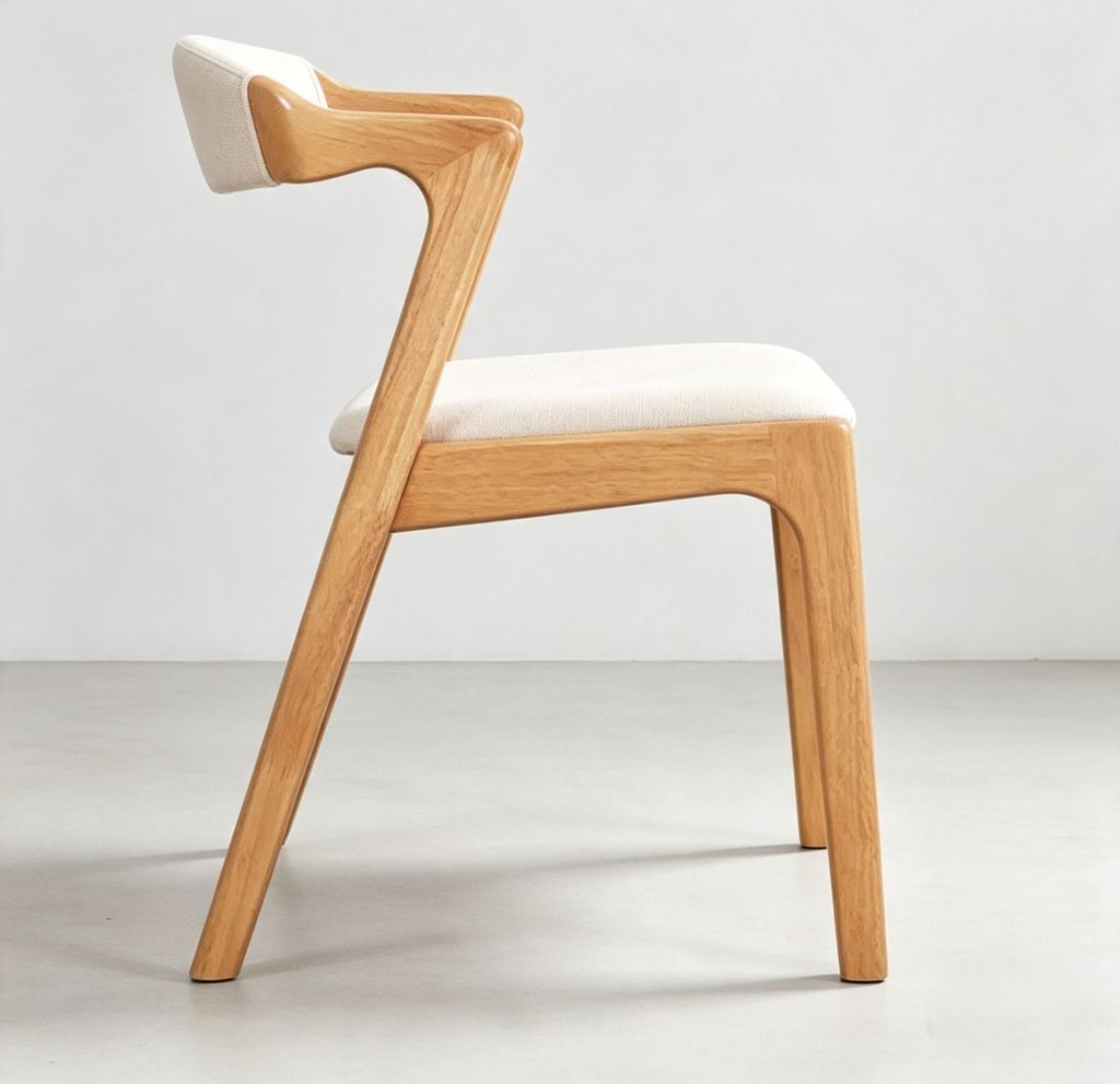 DARA DINING CHAIR II - CUSHION BACK (RT 1047-CHR) - BEIGE - 3