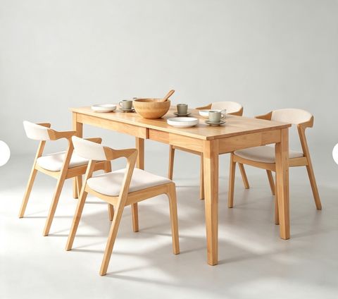 DARA DINING CHAIR II - CUSHION BACK (RT 1047-CHR) - BEIGE - 4