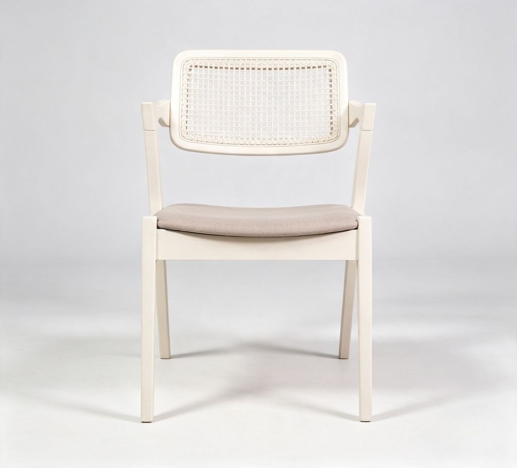 GAVIN DINING CHAIR (RT 1038-CHR) - SOFT CREAM WHITE - 2