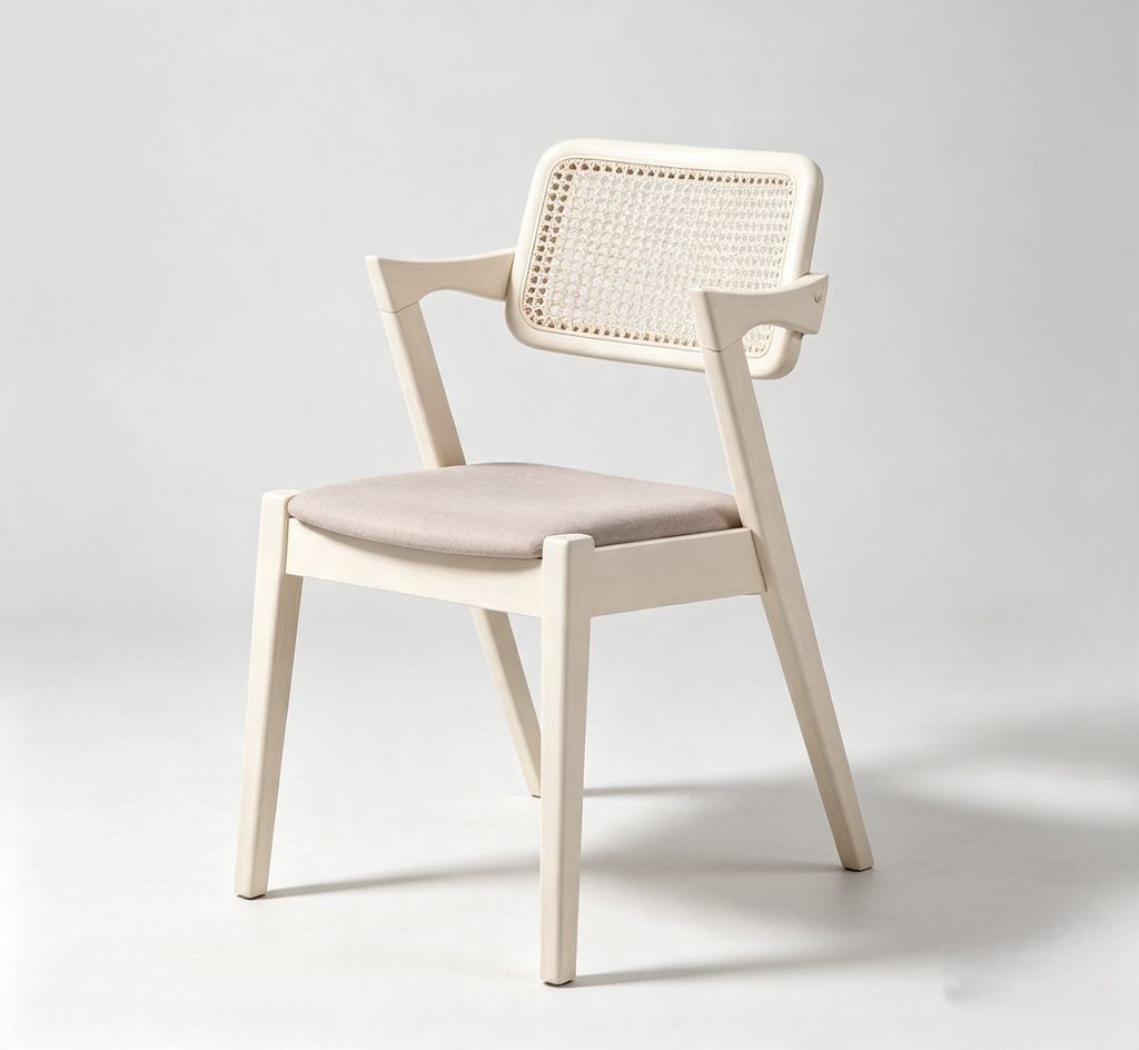 GAVIN DINING CHAIR (RT 1038-CHR) - SOFT CREAM WHITE