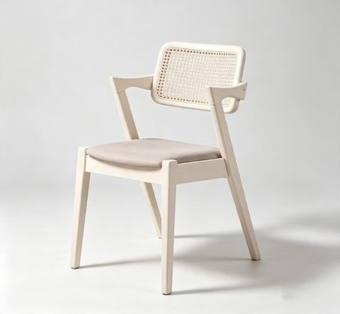GAVIN DINING CHAIR (RT 1038-CHR) - SOFT CREAM WHITE