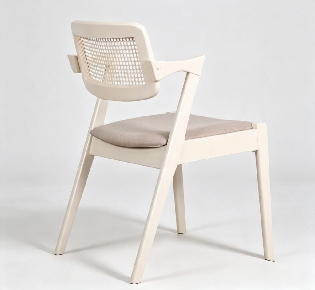 GAVIN DINING CHAIR (RT 1038-CHR) - SOFT CREAM WHITE - 3