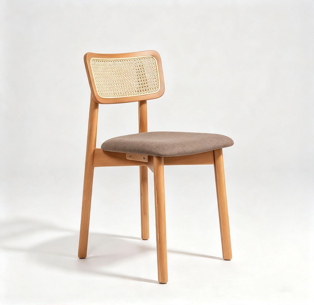 LILY DINING CHAIR - RATTAN BACK (RT 1094-CHR)