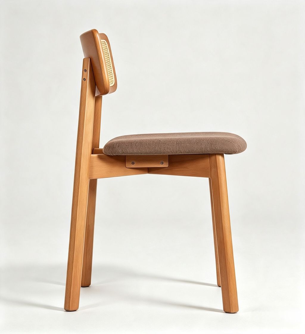 LILY DINING CHAIR - RATTAN BACK (RT 1094-CHR) - 2