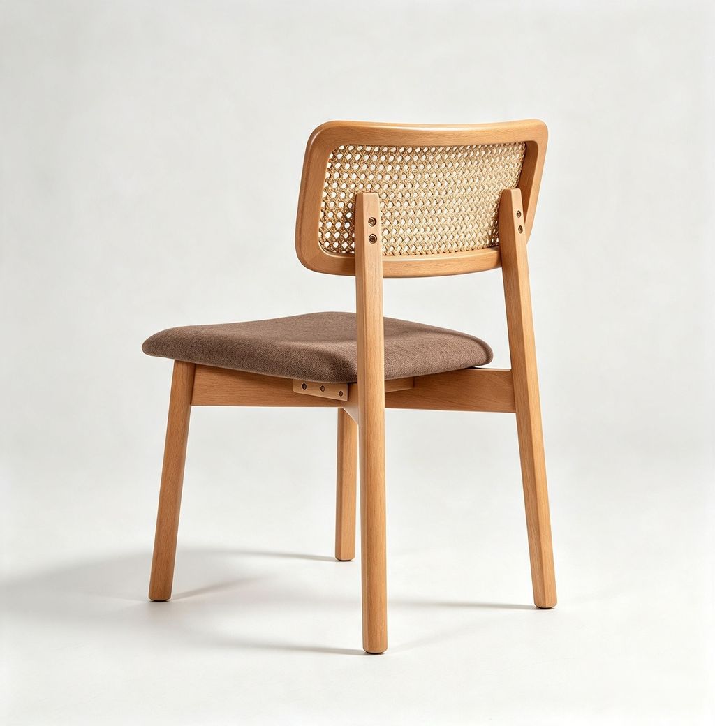 LILY DINING CHAIR - RATTAN BACK (RT 1094-CHR) - 3