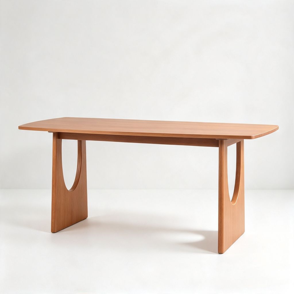 UNA 1800 DINING TABLE (RT 1111-TBL) - LIGHT WALNUT - 3