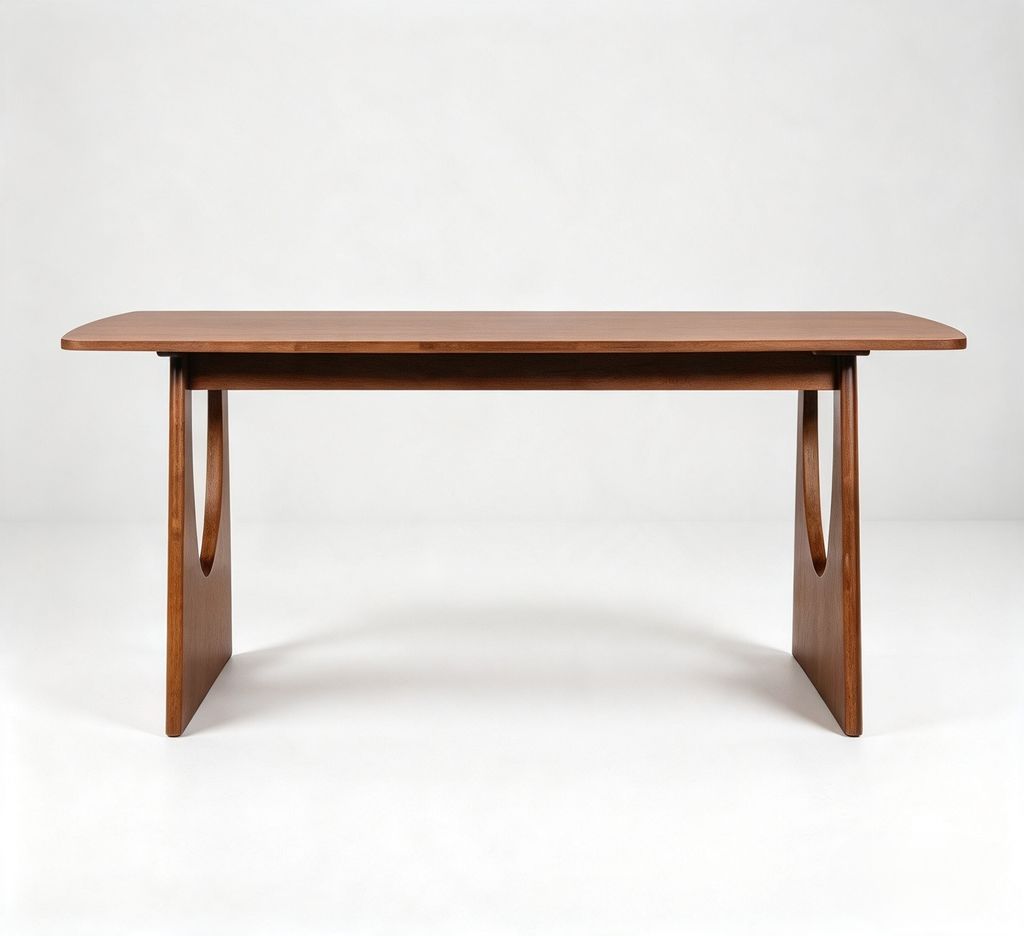 UNA 1800 DINING TABLE (RT 1111-TBL) - MEDIUM BROWN - 2