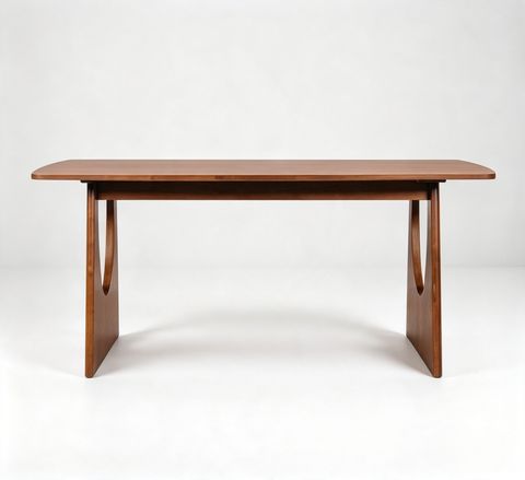 UNA 1800 DINING TABLE (RT 1111-TBL) - MEDIUM BROWN - 2