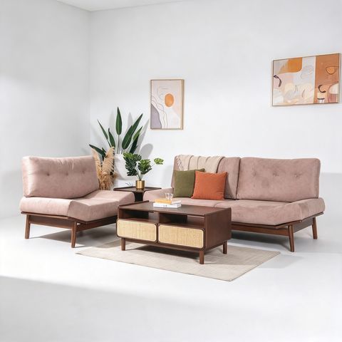 KINO SOFA 1 SEATER (RT 1095-SFA) - MEDIUM BROWN - 2