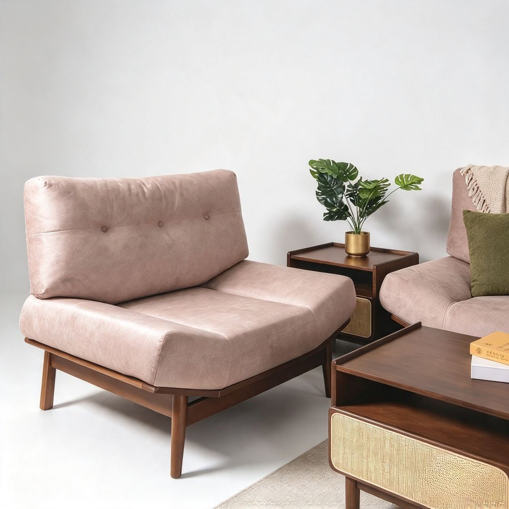 KINO SOFA 1 SEATER (RT 1095-SFA) - MEDIUM BROWN