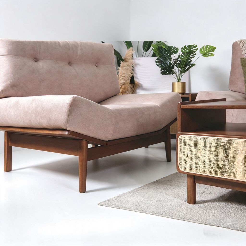 KINO SOFA 1 SEATER (RT 1095-SFA) - MEDIUM BROWN - 3