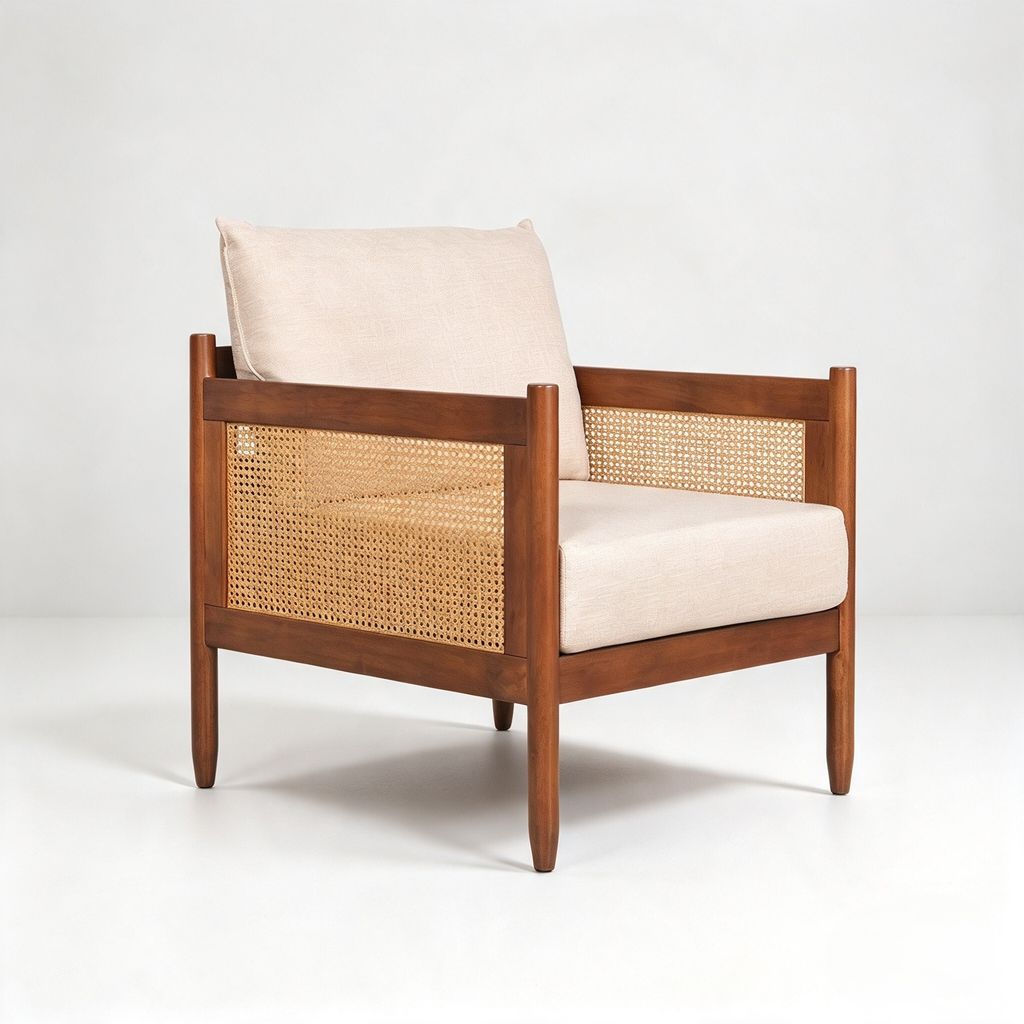 MEGAN SOFA 1 SEATER (RT 952-SFA) - MEDIUM BROWN