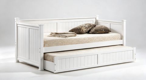 Pull Out Wooden Bedframe Single XLV 9303 - White
