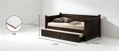 Pull Out Wooden Bedframe Single XLV 9303 - Wenge - 2