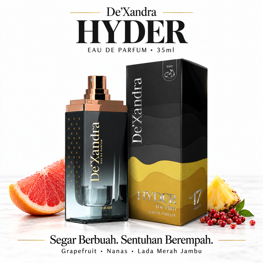 Hyder fruity-spice perfume poster