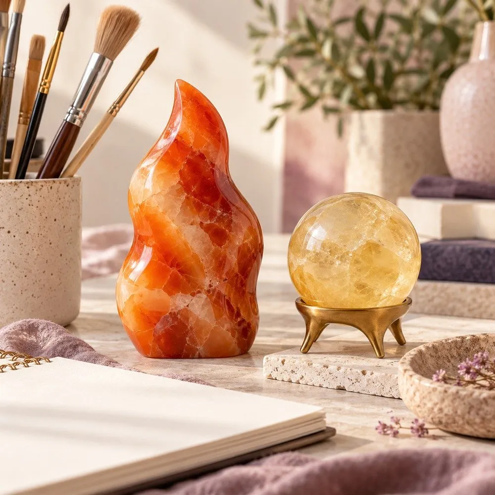Crystals for Creativity: Carnelian, Fluorite and Personal Intention
