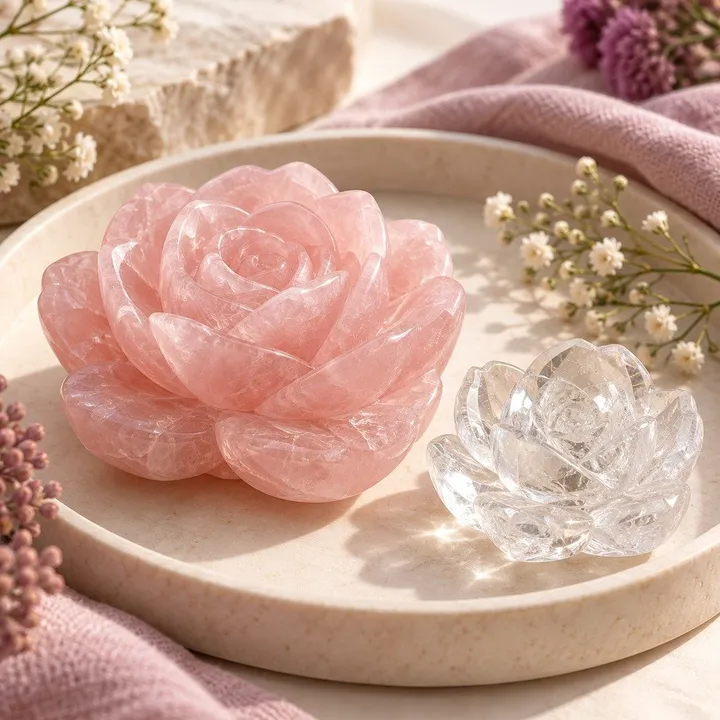 Rose Quartz Flower Carvings: Meaning, Gift Ideas and Buying Tips