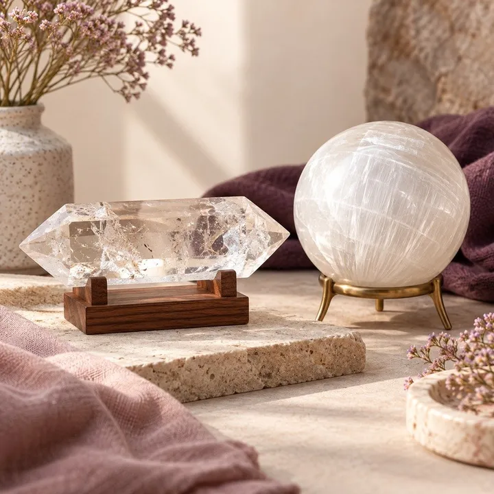 Clear Quartz vs Selenite: Appearance, Uses and Care Differences