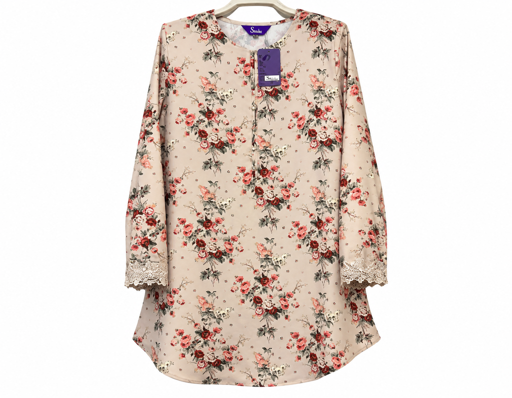 Floral Beige Tunic on Hanger