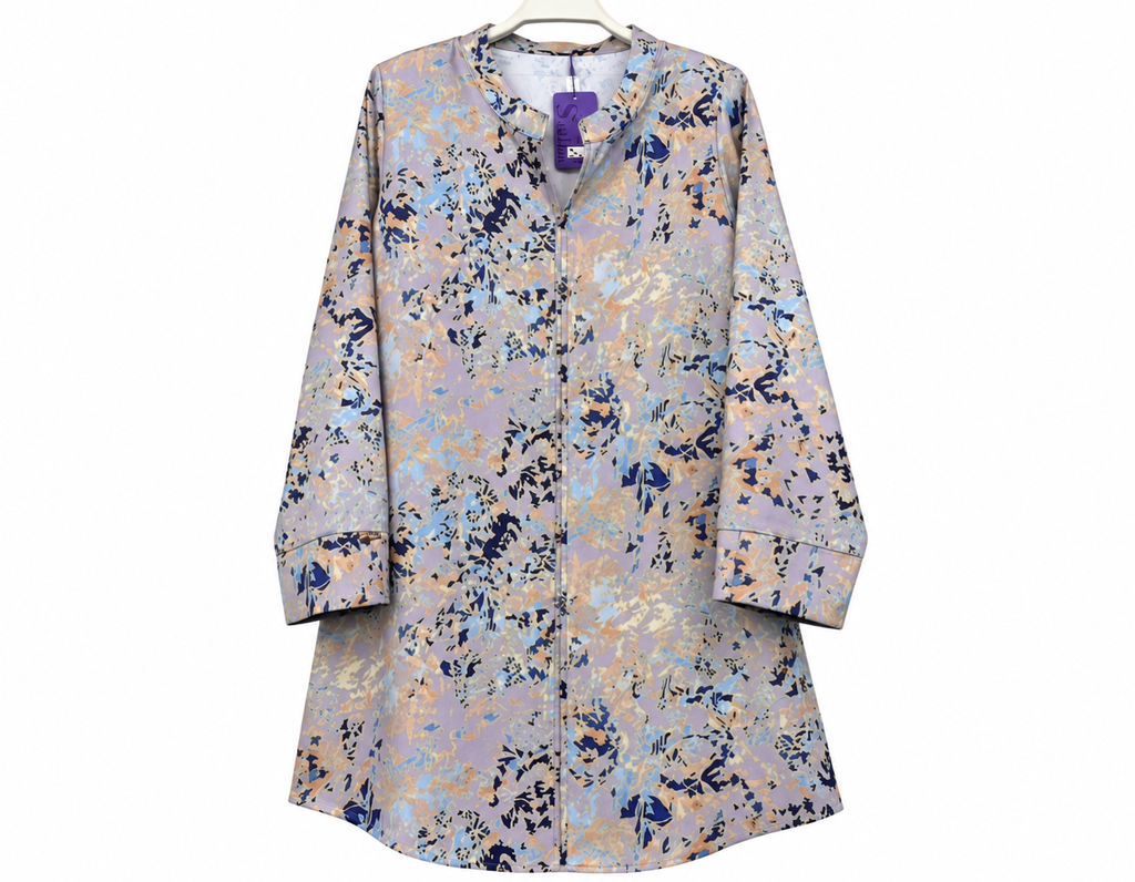 Pastel Abstract Floral Tunic on Hanger