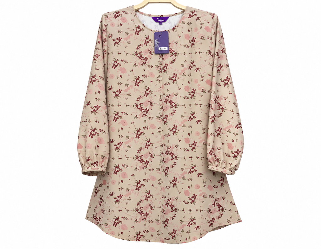 Saada Floral Beige Tunic