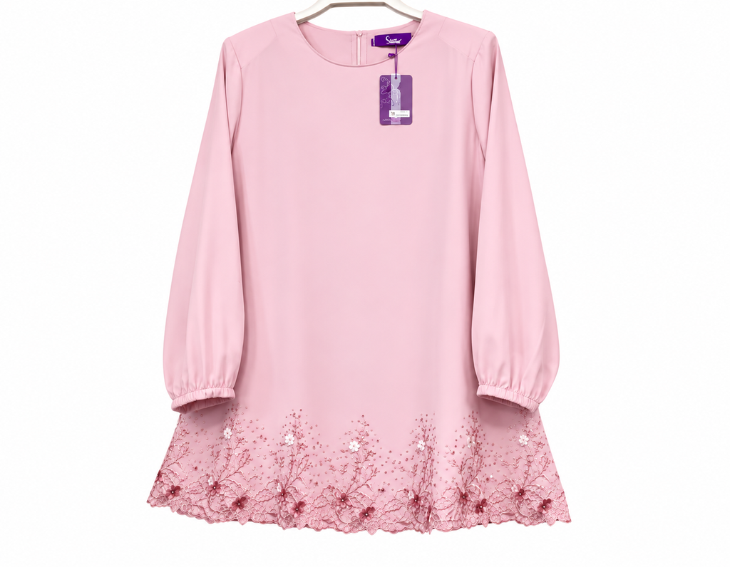 Pastel Pink Embroidered Tunic