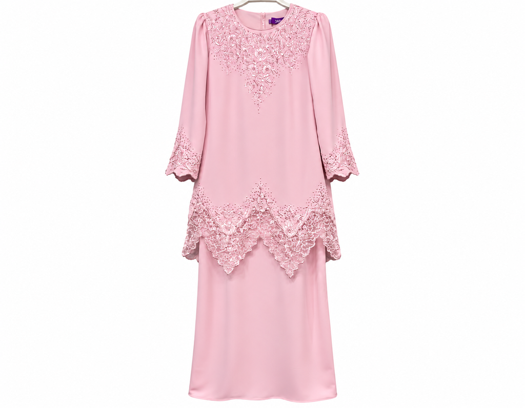 Pastel Pink Lace Baju Kebaya