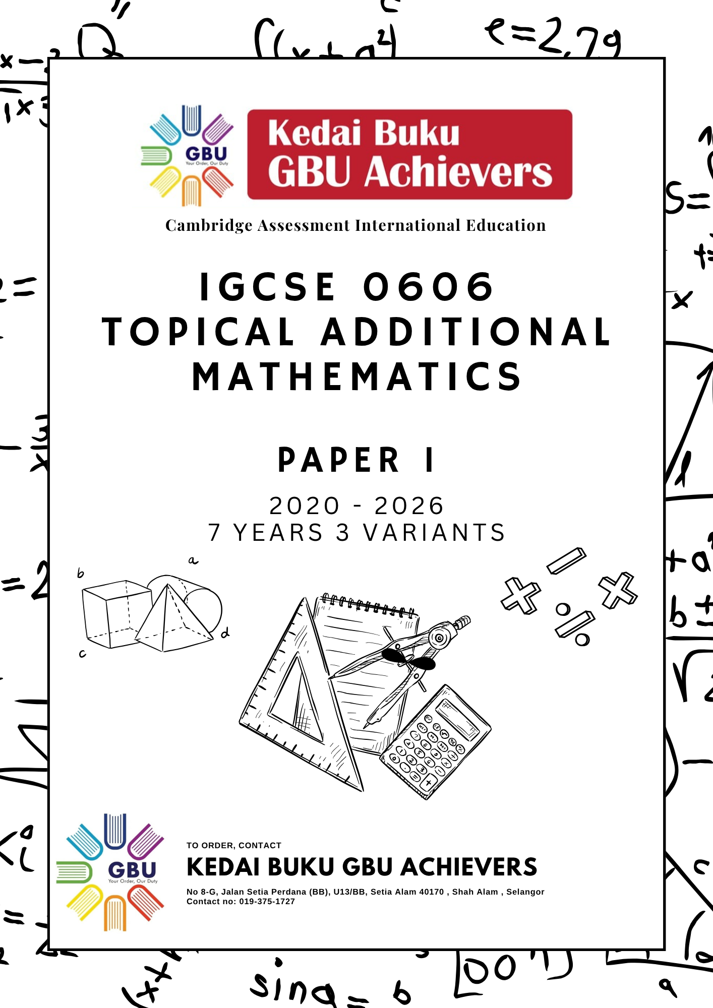 igcse 0606  topical additional mathematics  PAPER 1