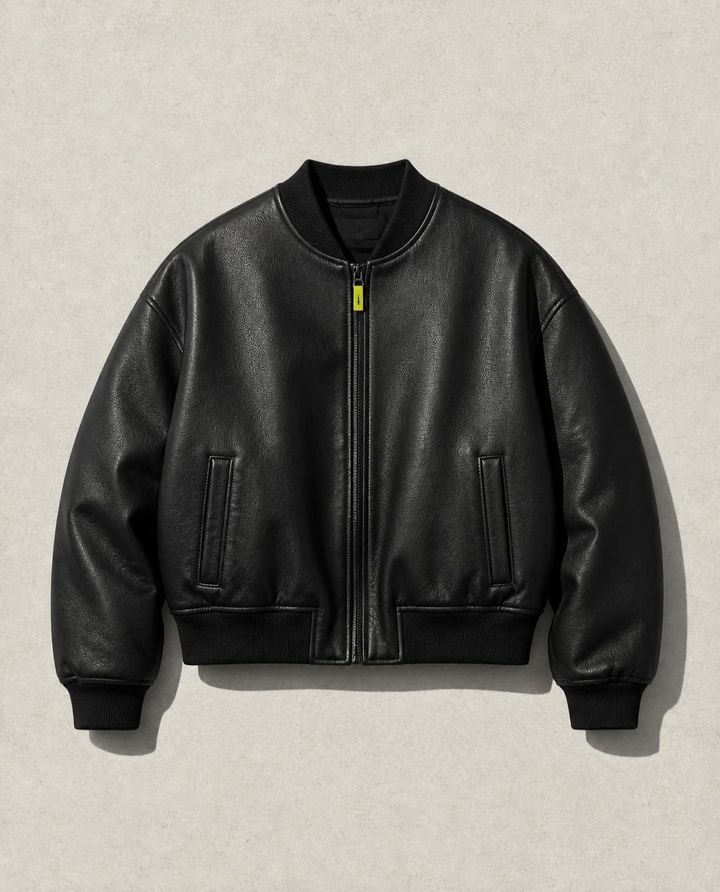 Backstage Faux Leather Bomber