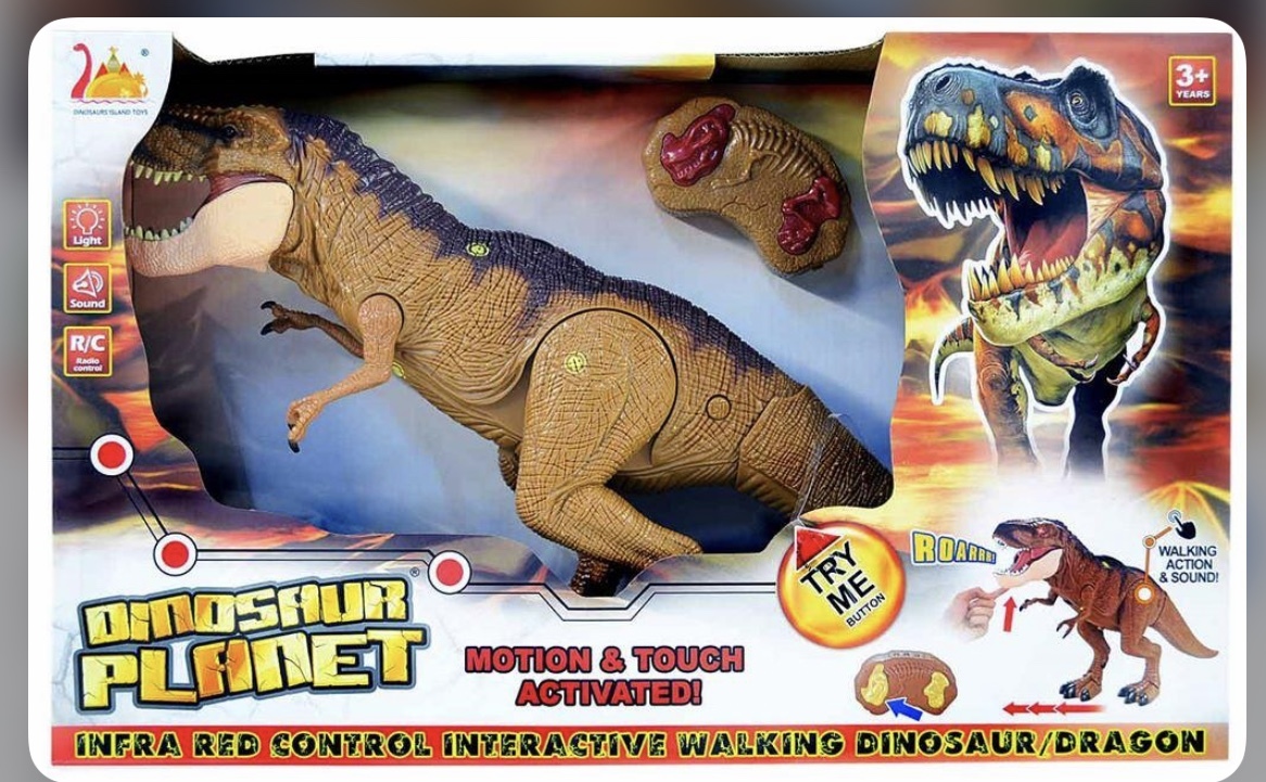 infrared control walking dinosaur