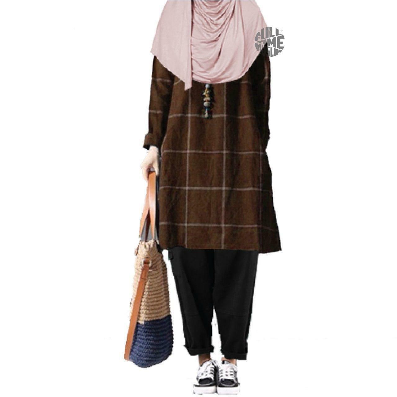 BLOUSE GRID BROWN F.jpeg