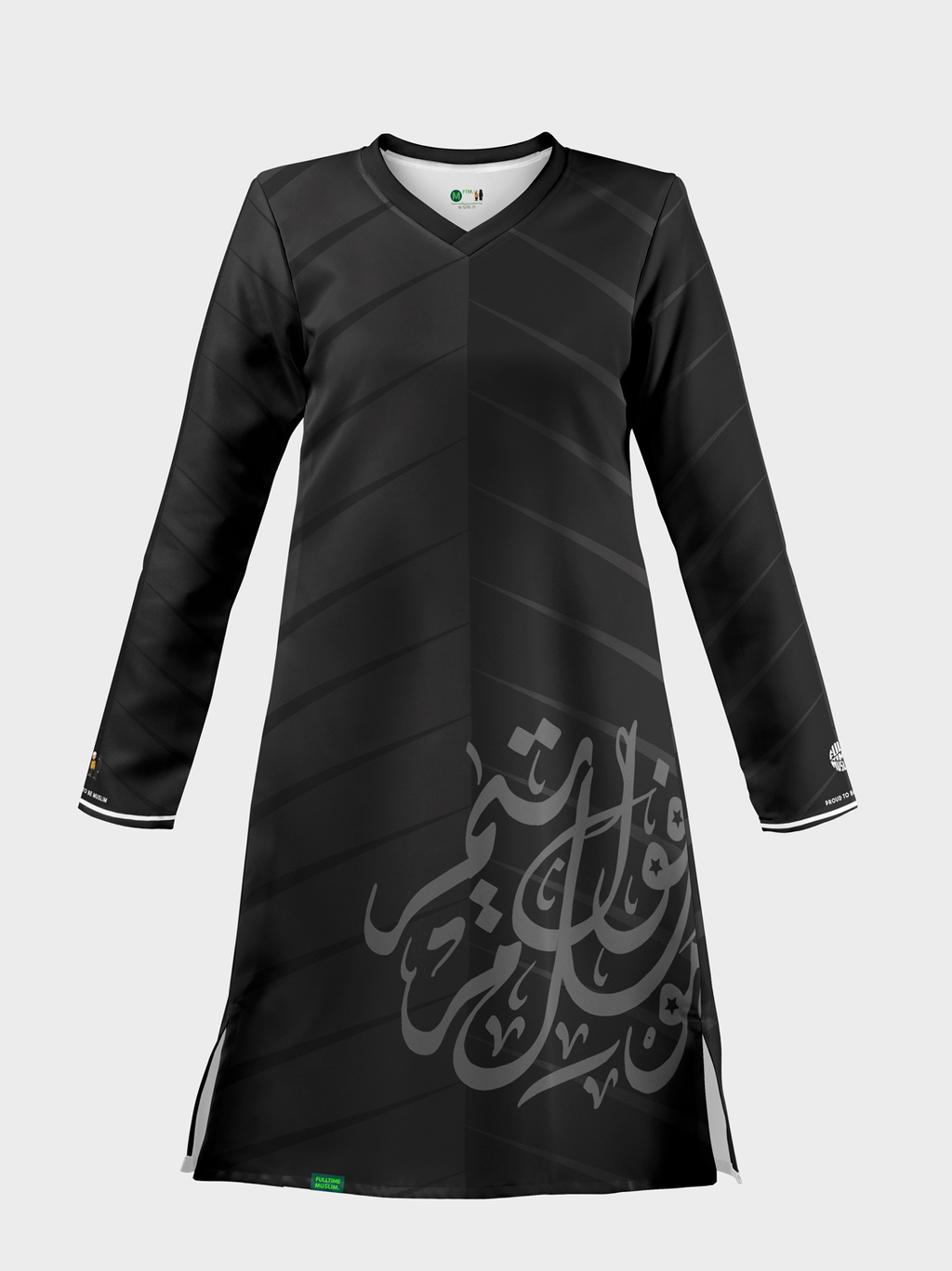 PRE-ORDER-BLACK-SERIES--Muslimah-V-Neck---Front-Basic-Pose