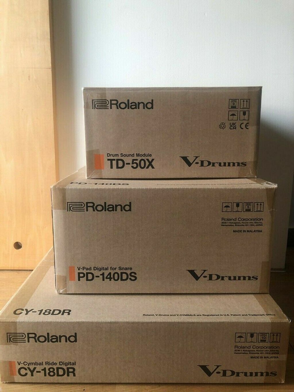Roland TD-50DP Electroni Drum V-Drums TD50 to TD-50X PD-140DS CY-18DR 3 sets.jpg