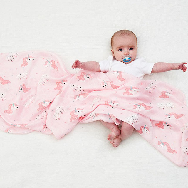 unicorn swaddle blanket