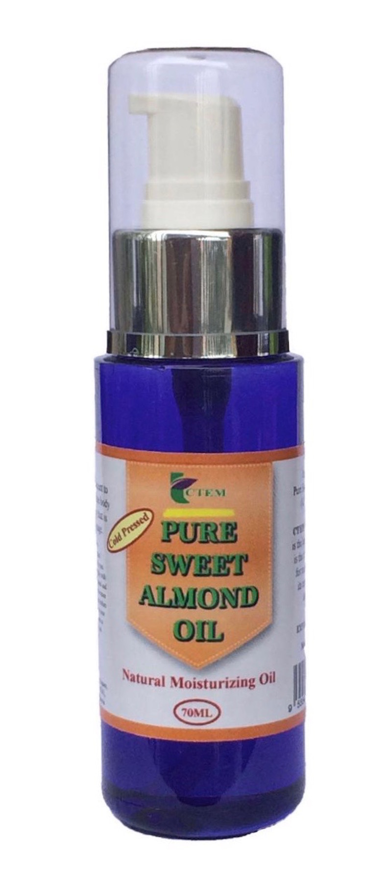 Premium CTEM Pure Sweet Almond Oil (Cold pressed) 70ML CTE Marketing