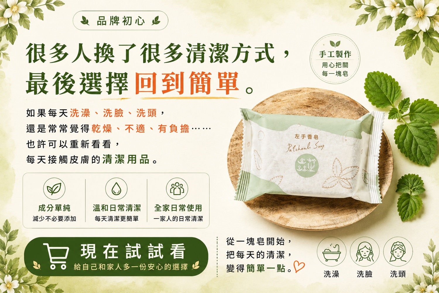 回到簡單清潔的原始品牌圖文