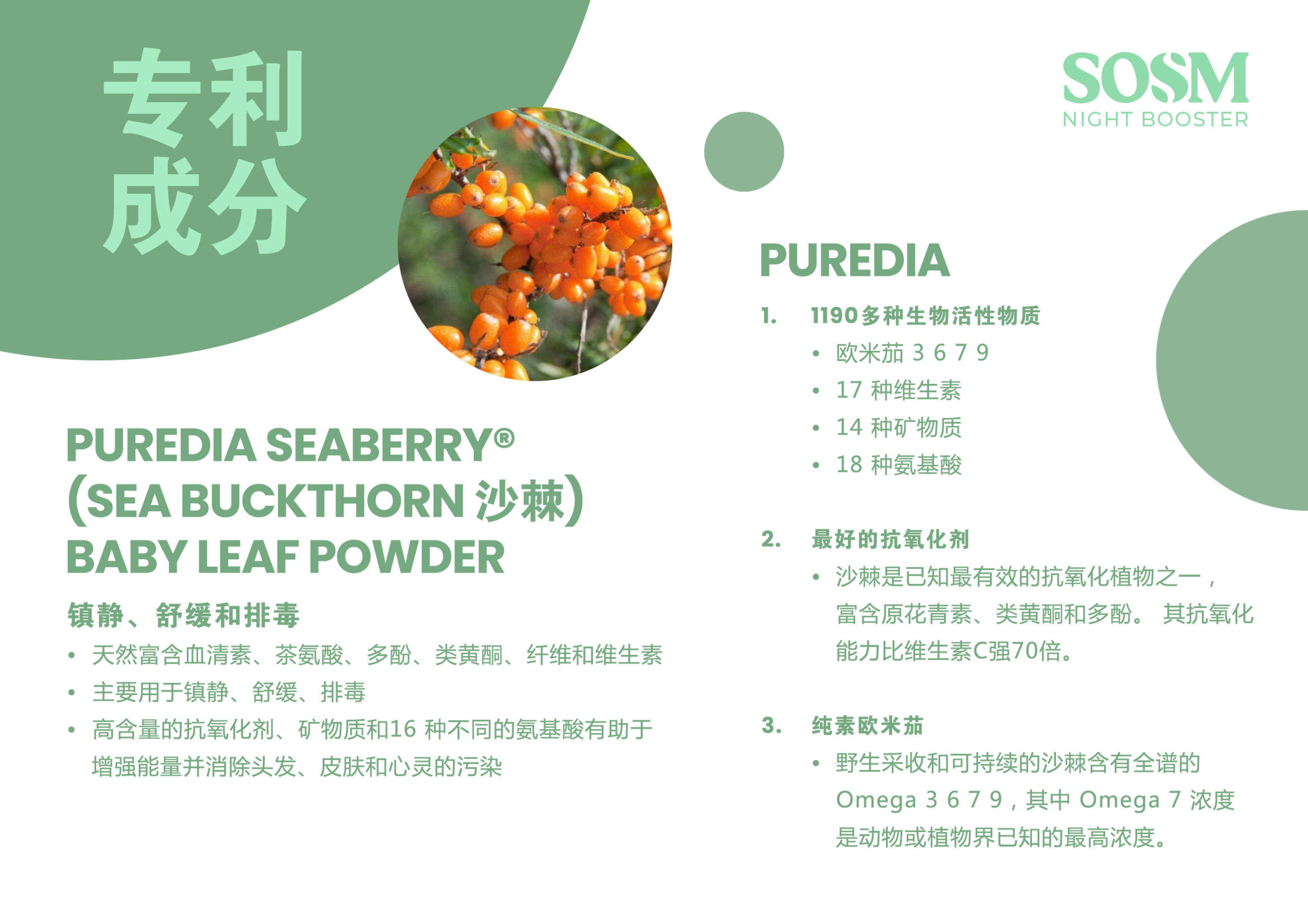 SOSM Night Booster - Puredia Baby Leaf Powder