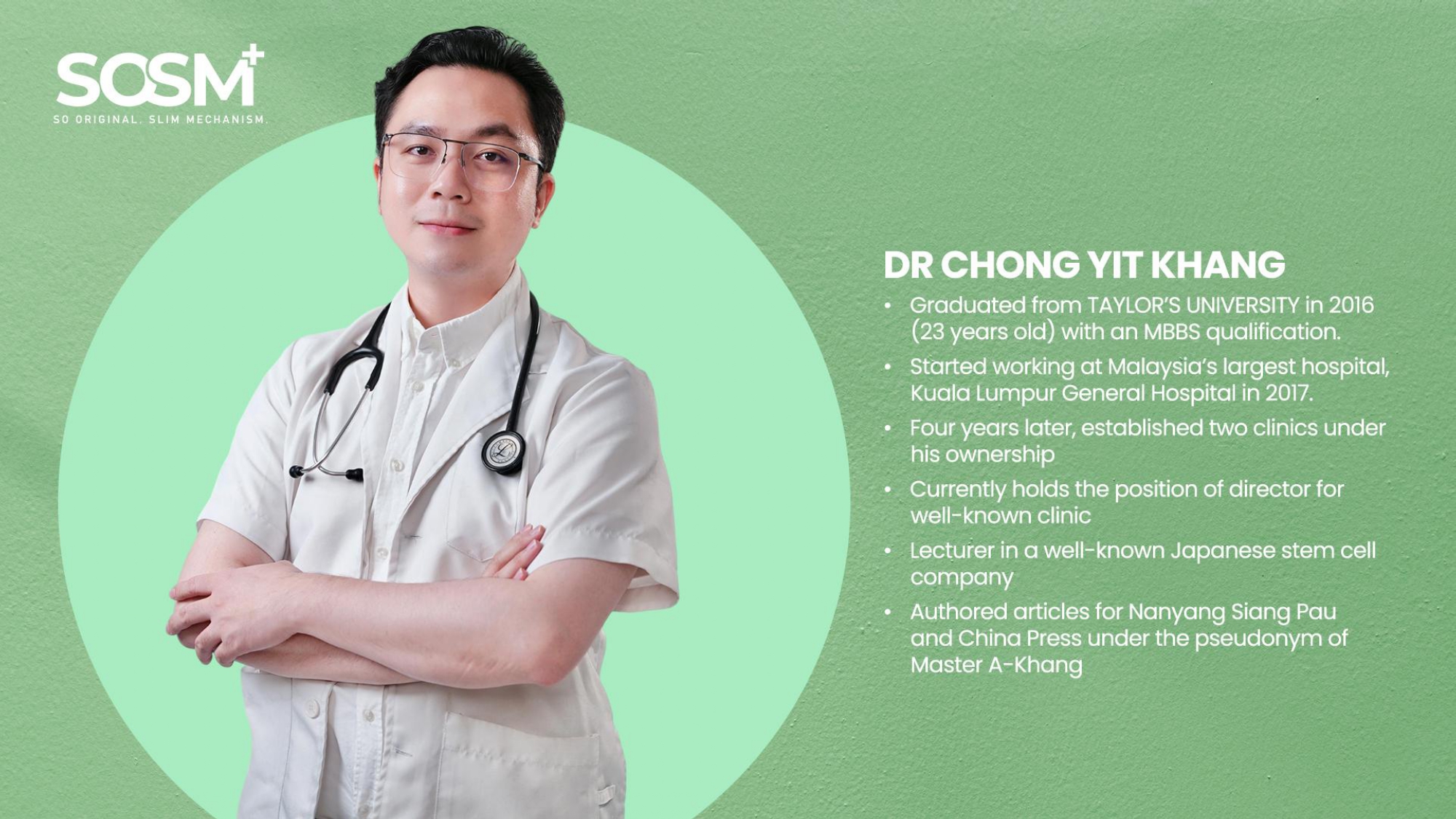 DR CHONG YIT KHANG - SOM1